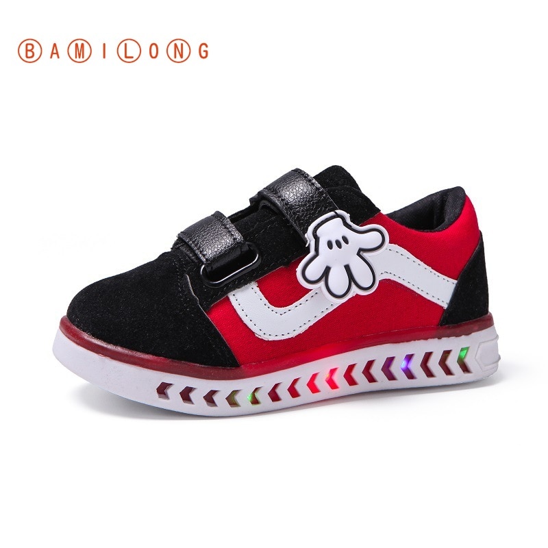 Bamilong Kinderen Led Schoenen Jongens Verlichte Sneakers Peuter Meisjes Gloeiende Schoenen Baby Kids Casual Sneakers Met Lichtgevende Zool S188