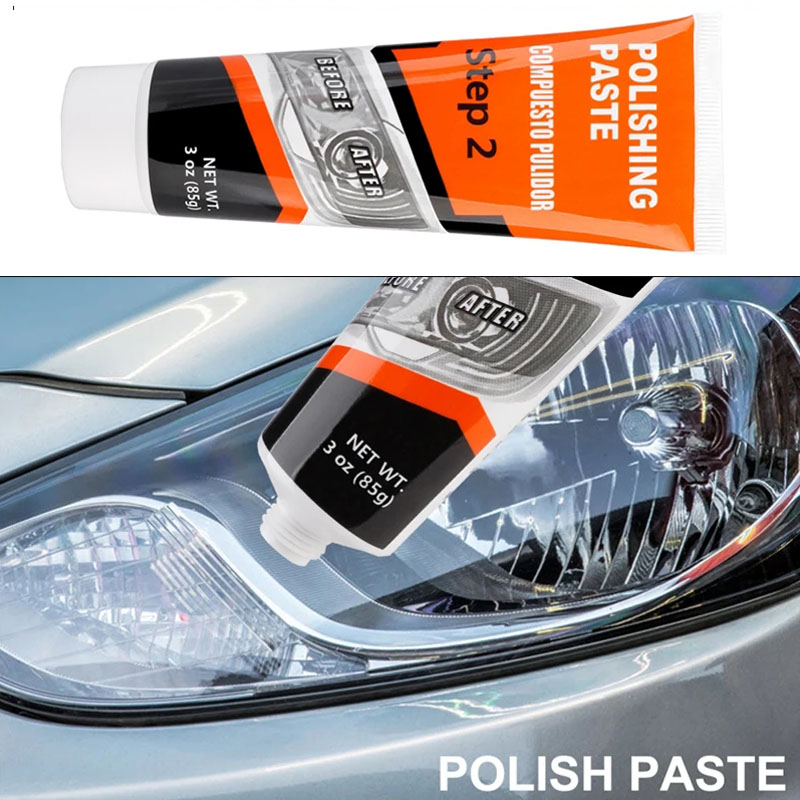 Headlight Restoration Kit DIY Car Headlight Polishing Tool Remove Yellowing & Scratches,Anti-Fogging UV Coating