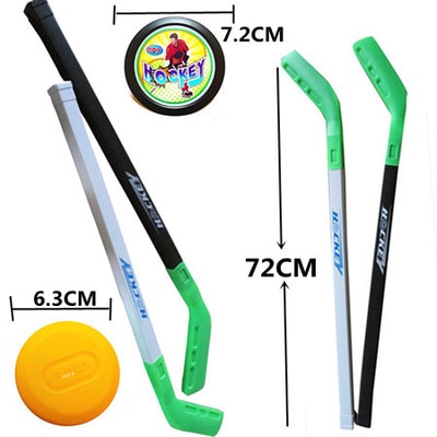 4-Piece Kids Ice Hockey Stick Set - Plastic Training Tools with 2 Sticks & 2 Balls for Under 10 Years