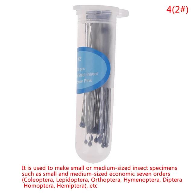 50Pcs Insect Pin Specimen Naald Rvs Met Buis Voor School Lab Entomologie Body Dissectie Insect Sample Naald: 4