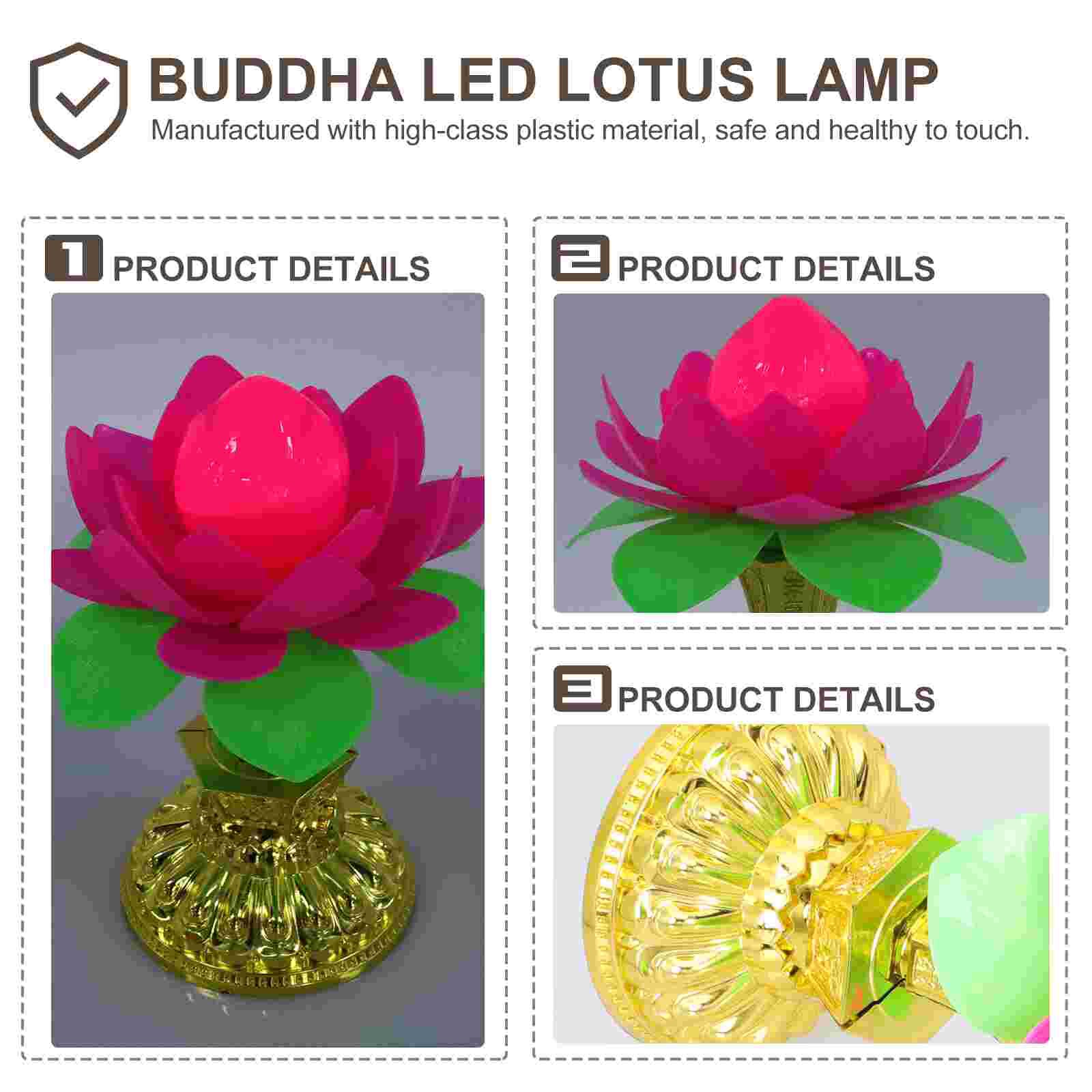 Realistic LED Lotus Light Lamp Tabletop Lotus Electronic Light