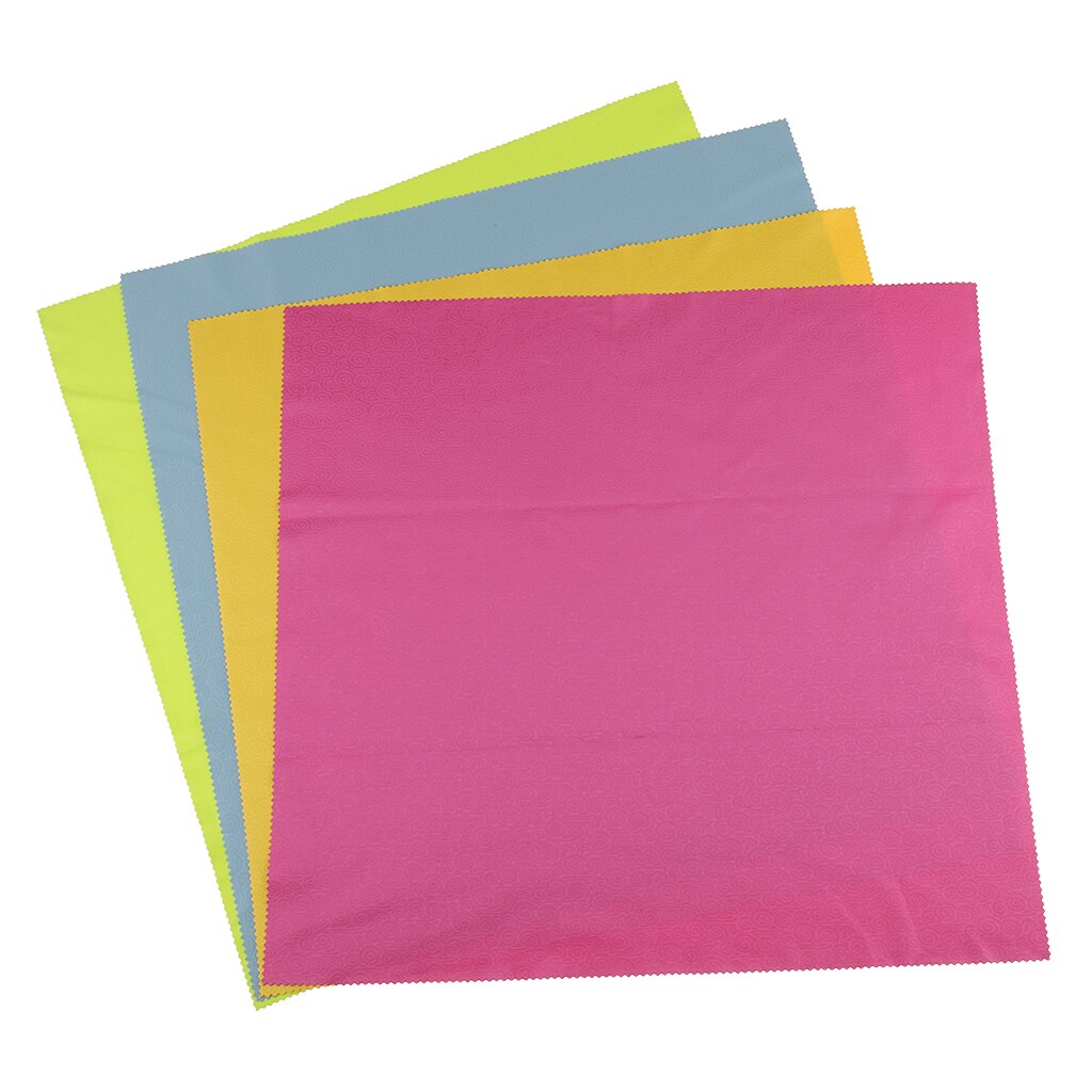 Grand chiffon de nettoyage en microfibre, lot de 4, pour objectif d'appareil photo, écran de lunettes
