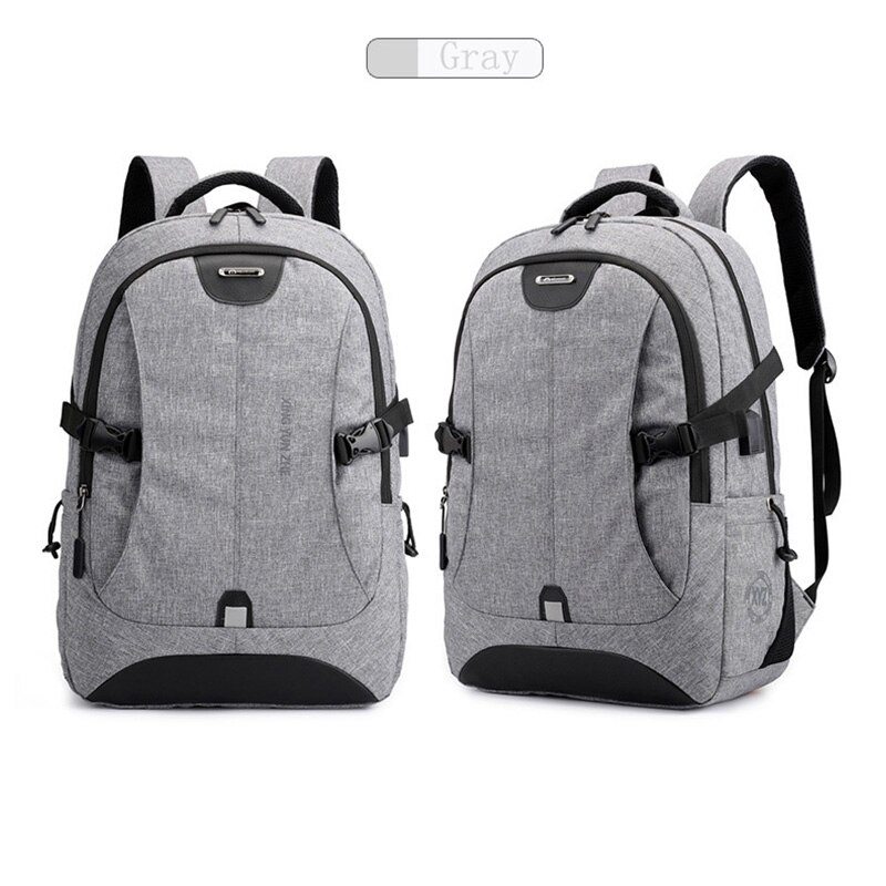 Mochila multifunción para ordenador portátil de 15,6 pulgadas con cargador USB para hombre, bolso escolar para estudiantes, Ordenador de , bolsa de viaje de gran capacidad: Gray
