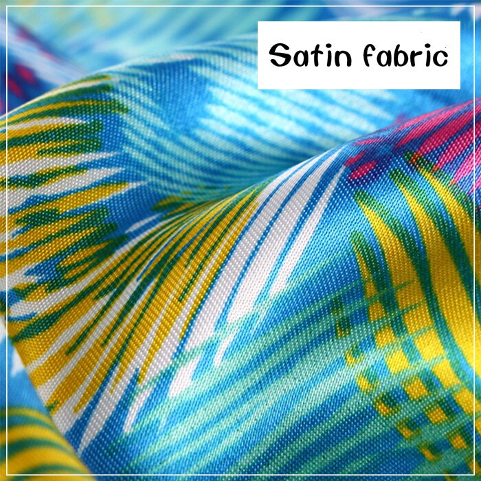 Tela de satén impresa Metro estampado suave ropa pijama saco caja tela telas forro abrigo bufandas vestido de pañuelo diy tela