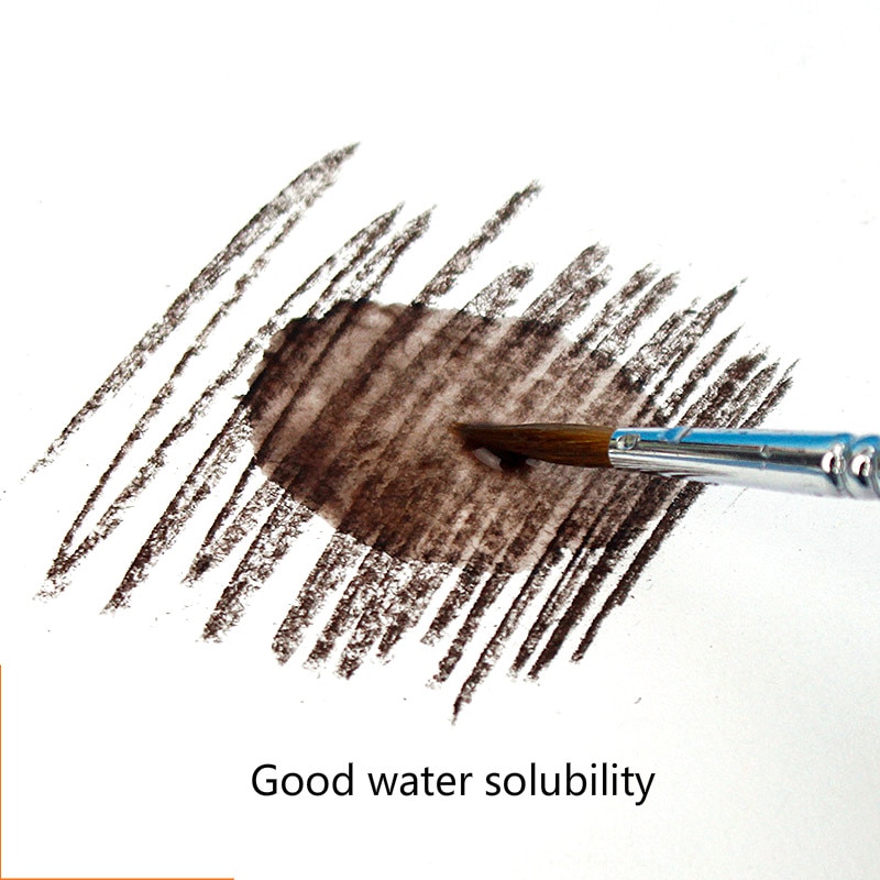 Sort trækul bar vandopløselig brun sort trækul blyant skitse kulpinde kunstforsyninger carboncillo para dibujo
