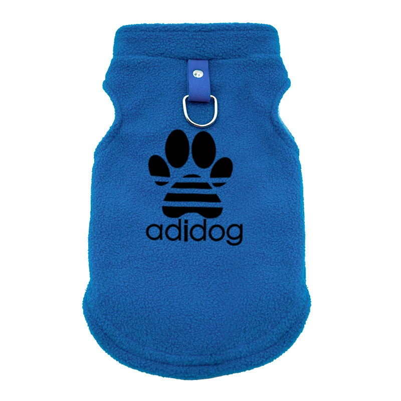 Soft Fleece Dog Clothes for Small Dogs Pull Ring Spring Autumn Winter Warm Pet Pullover French Bulldog Jacket Pug Coats: S / Yellow