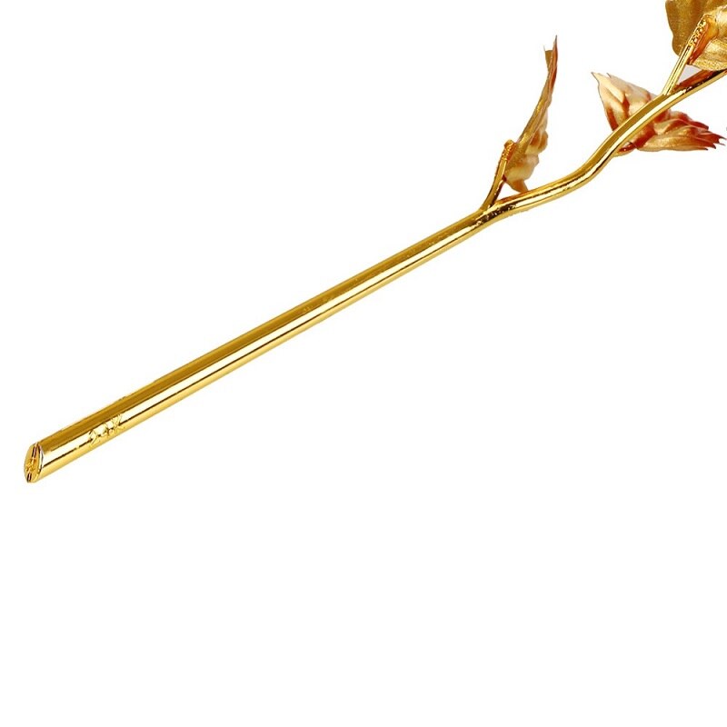 5Pcs Valentine's Day 24K Gold Plated Golden Rose Flower Wedding Festive Party Decoration Without Box