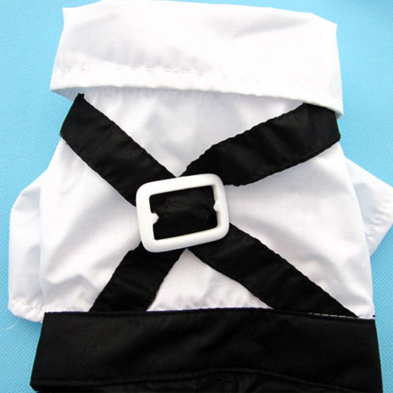 Knappe Hond Rompertjes Kleding Formele Hond Jumpsuit Met Strikje Bruidegom Smoking Huisdier Kostuums