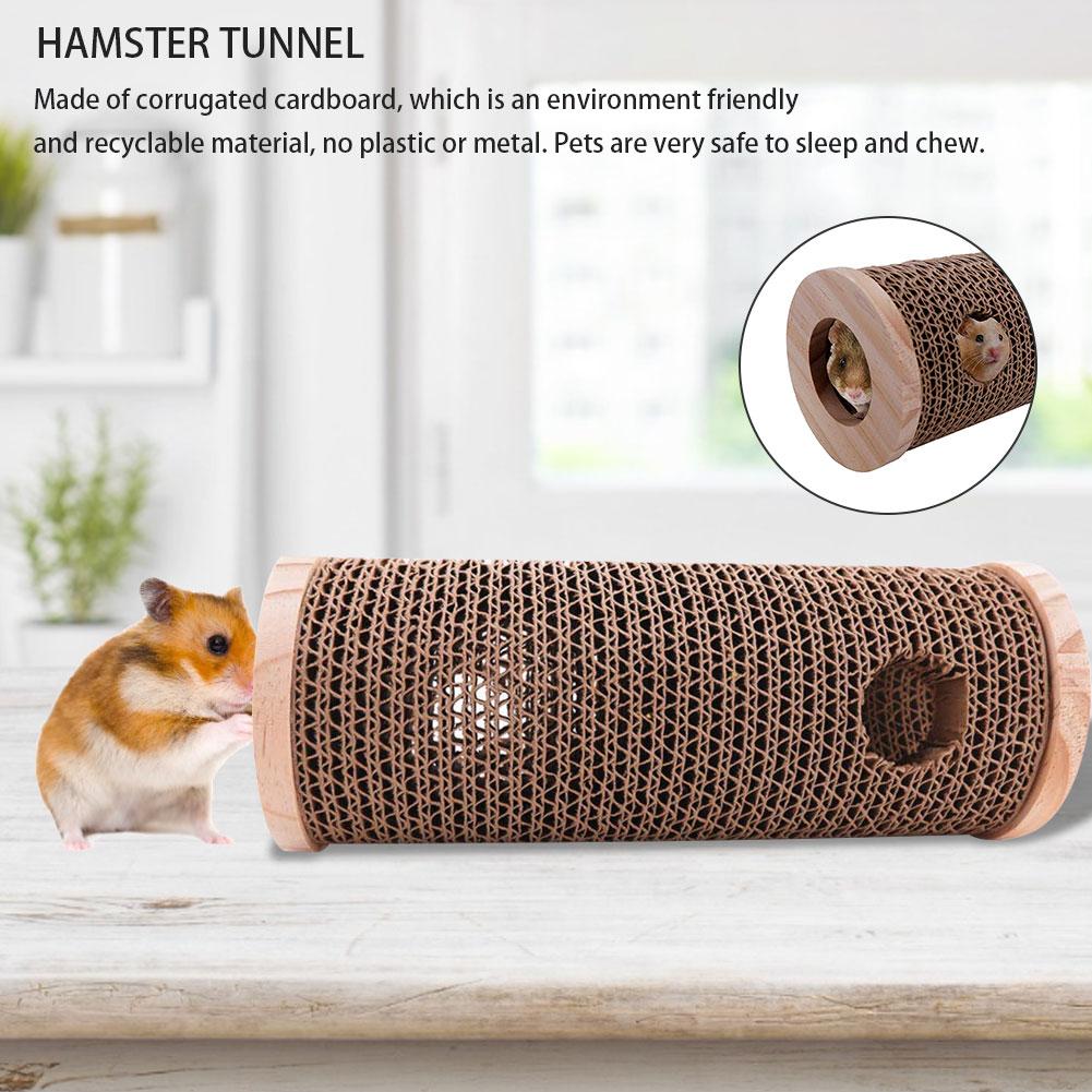 Túnel de juguete corrugado para hámster, nido de hámster, túnel pequeño para mascotas, juguete oculto, jaulas, accesorios para hámsteres y ratones