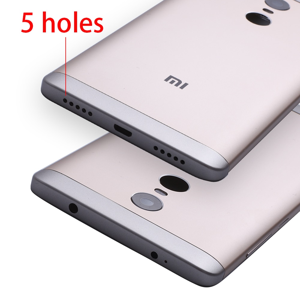 Nueva funda trasera de batería para Redmi Note 4X Redmi Note 4 Carcasa versión Global + botones de volumen + botones de encendido