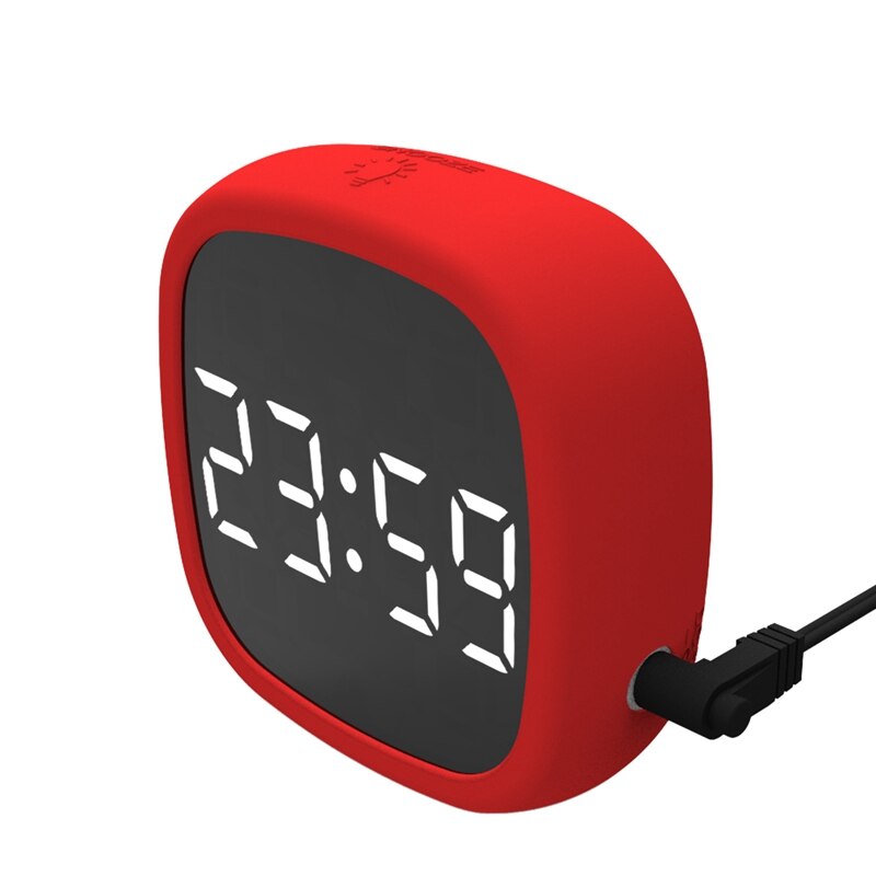 Alarm Clock Silicone Press Console Clock Dimmable Calendar Voice Control Kids