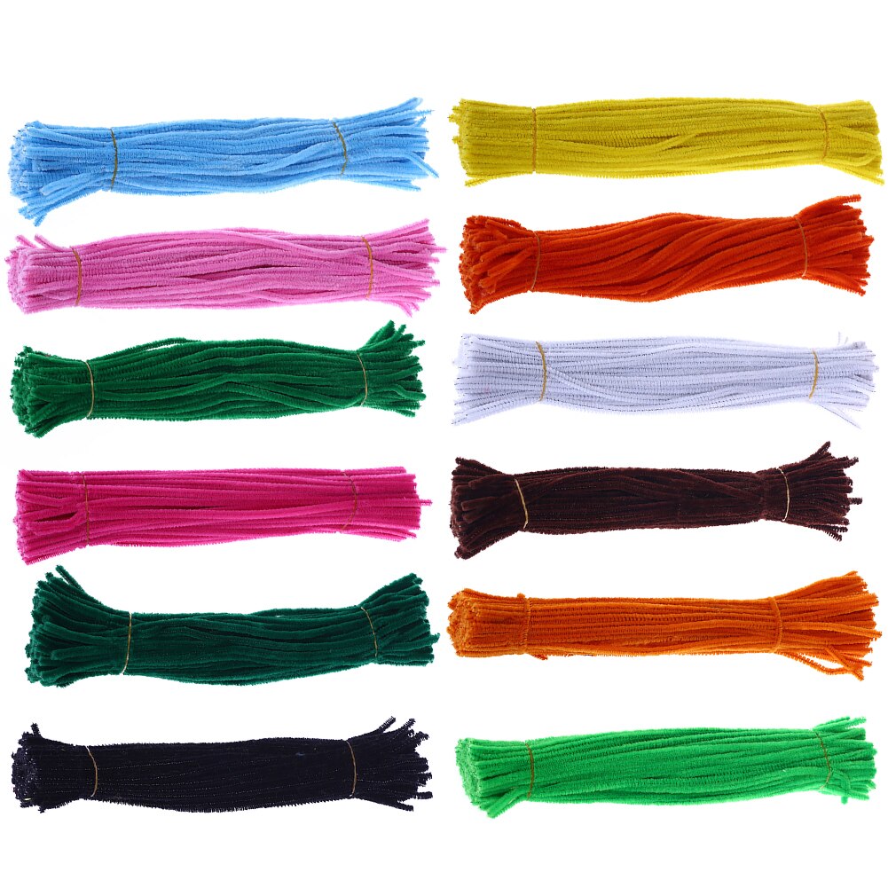 100Pcs Chenille Stems Pipe Cleaners Twist Rods Kids DIY Craft Educational Toy