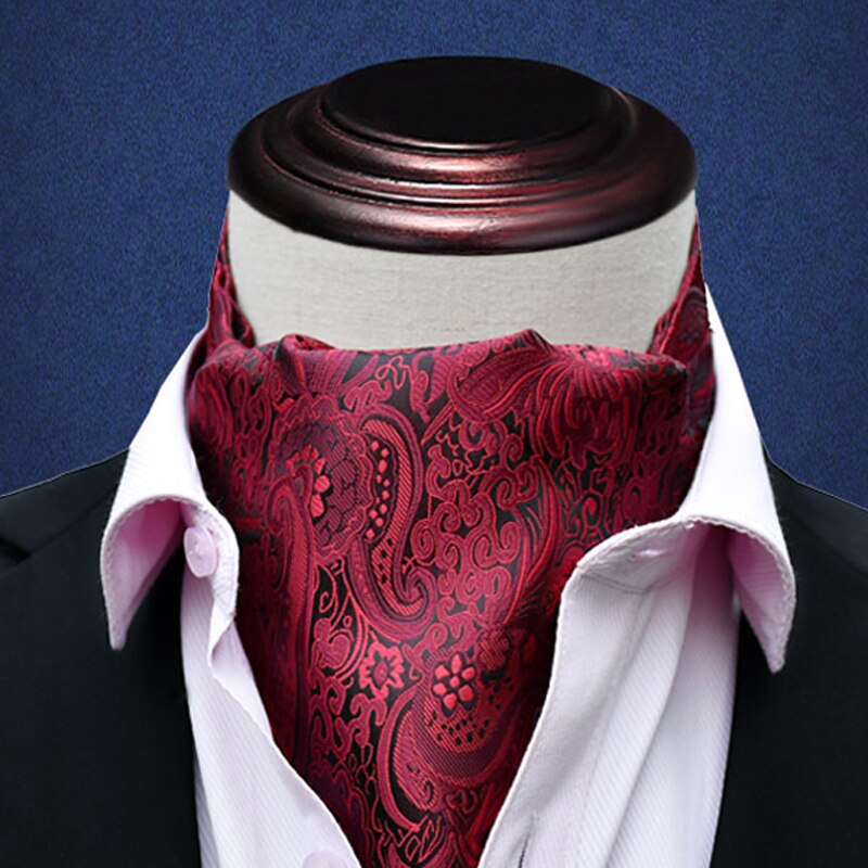 Halstørkle menn jacquard england dress skjorte krage business skjerf dress silke skjerf britisk retro skjorte trykt skjerf