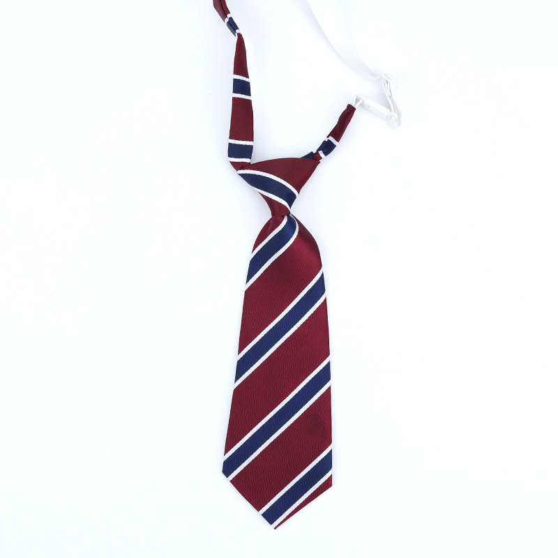 Lazy JK Ties Boys Striped Neck Tie Girls Japanese Style for School Uniform Cute Necktie Solid Casual Childs Accessories Ties: Silver