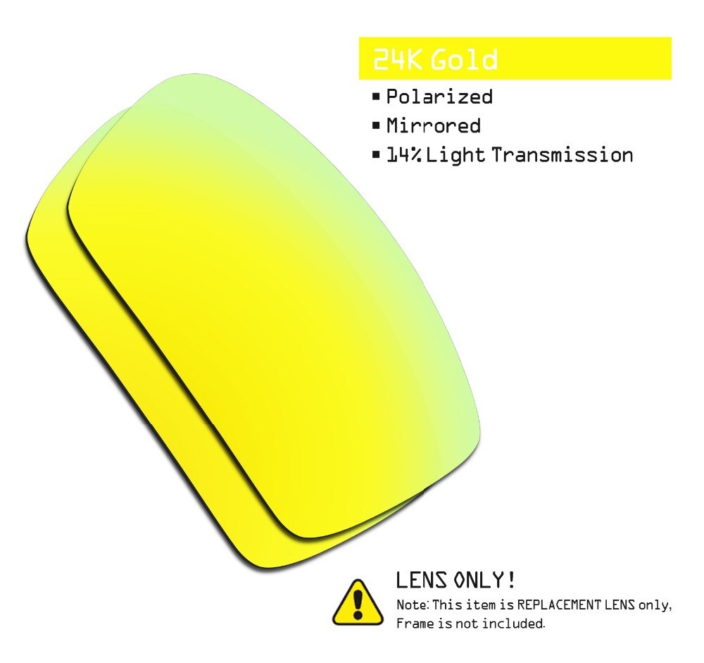 Smartvlt 3 par polariserede solbriller erstatningsglas til oakley gascan stealth sort og sølv titanium og 24k guld