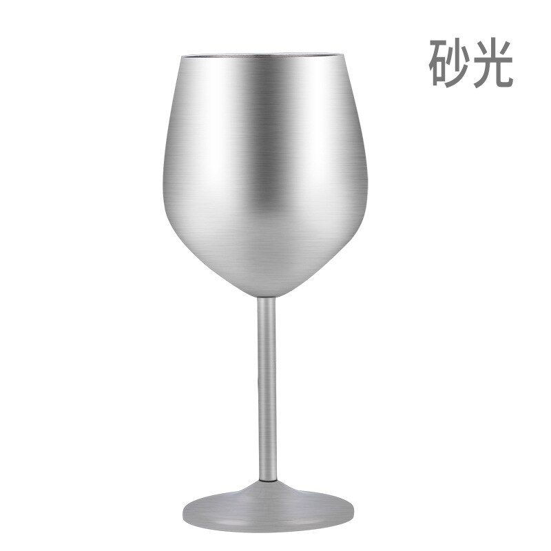 Copa de vino de acero inoxidable 304, copas de champán de metal anticaídas, oro rosa, cóctel, Martini: Red wine glass sand