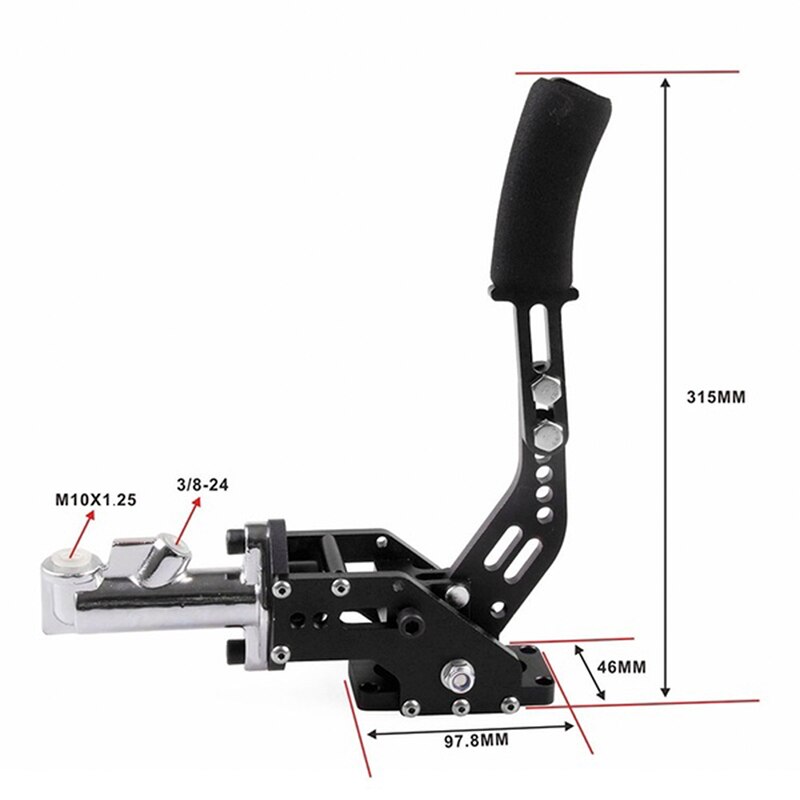 Universal E-brake Drift Race Hand Brake Black Long Vertical Hydraulic Handbrake Hydro