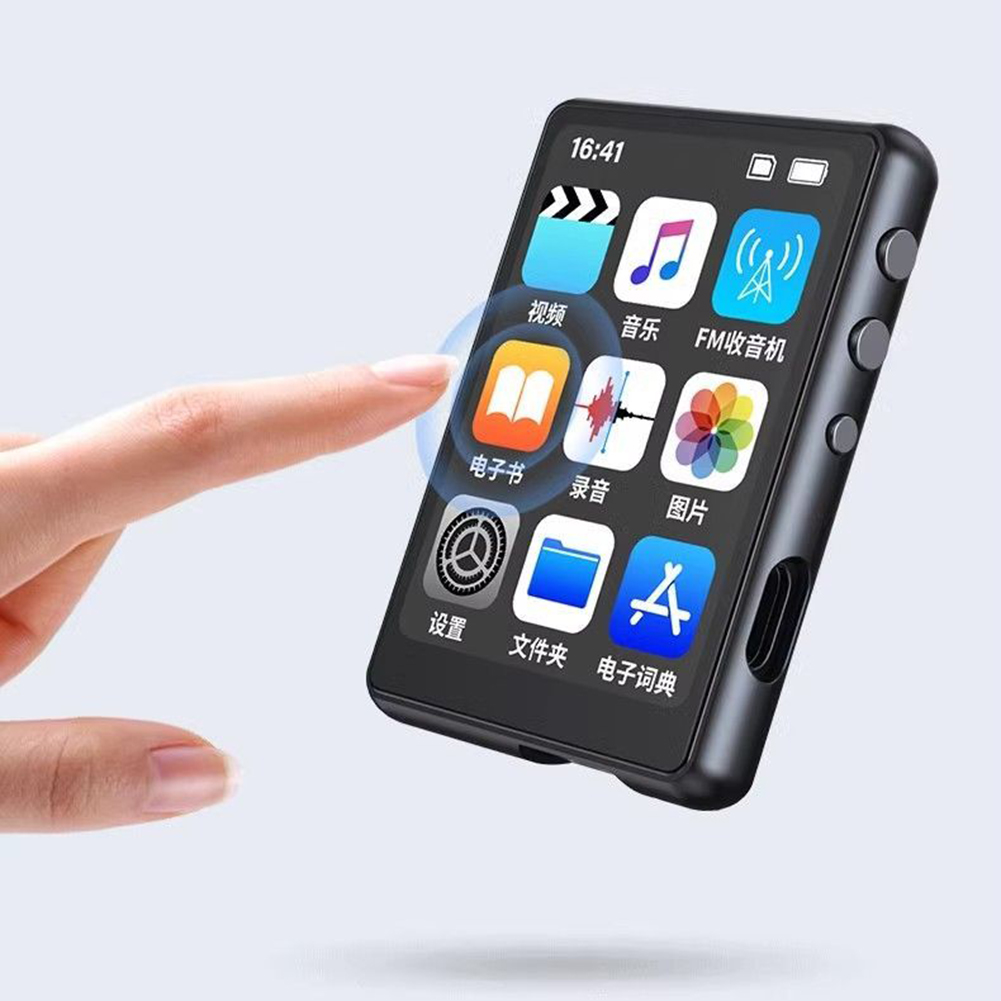 MP3 MP4 Player Full Touch Screen Lossless Music Player Bluetooth-Compatible HiFi MP4 Walkman with Speaker FM/E-book/Recorder