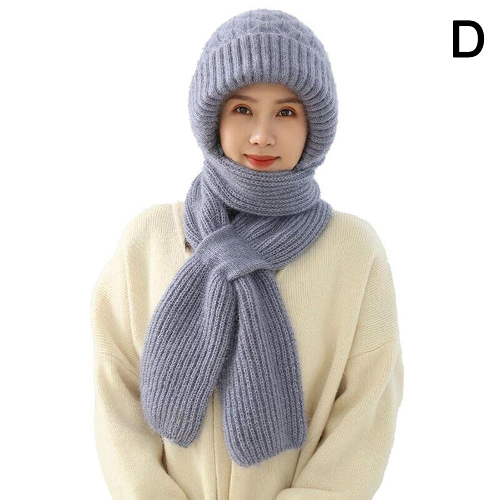 Gorro de punto para invierno, conjunto de bufanda a prueba de frío, bufanda con protección para los oídos, gorros cálidos para niñas, gorros para ciclismo a prueba de viento para mujer, gorros para exteriores: Verde militar