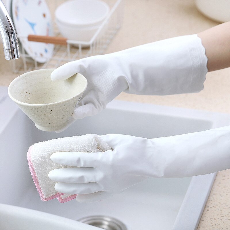 Guantes para lavar platos de látex de goma, guantes impermeables, ultrafinos y gruesos suministros de limpieza para tareas del hogar Cocina