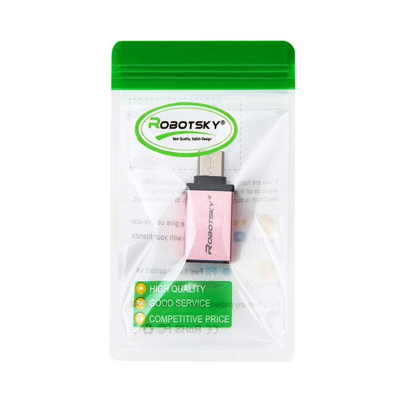 Robotsky USB3.0 Type C Converter Type-C to OTG USB 3.0 USB C Adapter for Chromebook Macbook Huawei P9 Xiaomi 4C Nexus 5X LG G5