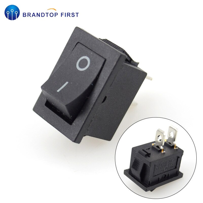 21*15mm rocker switch waterproof cover boat rocker switch 2Pin red black white: Black