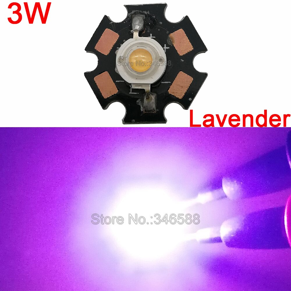 10 stks 3 w High Power LED Lavendel LED Kralen LED Licht Plant Groeien Epileds 45Mil Chip met 20mm PCB
