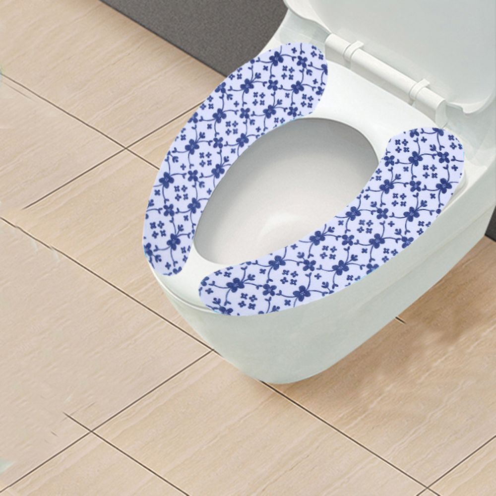 1 par ikke-vævet toiletmåtte pudestoffer, der kan genanvendes vaskbar nærmestool toilet sædeovertræk blød pude lågpude
