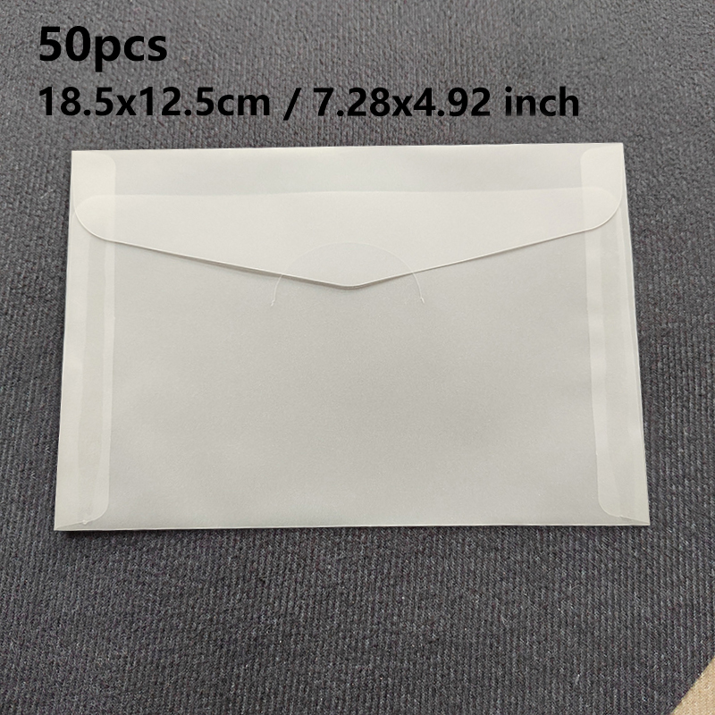 Empty Envelope Card 50 empty, translucent envelopes for invitations, p... – Grandado