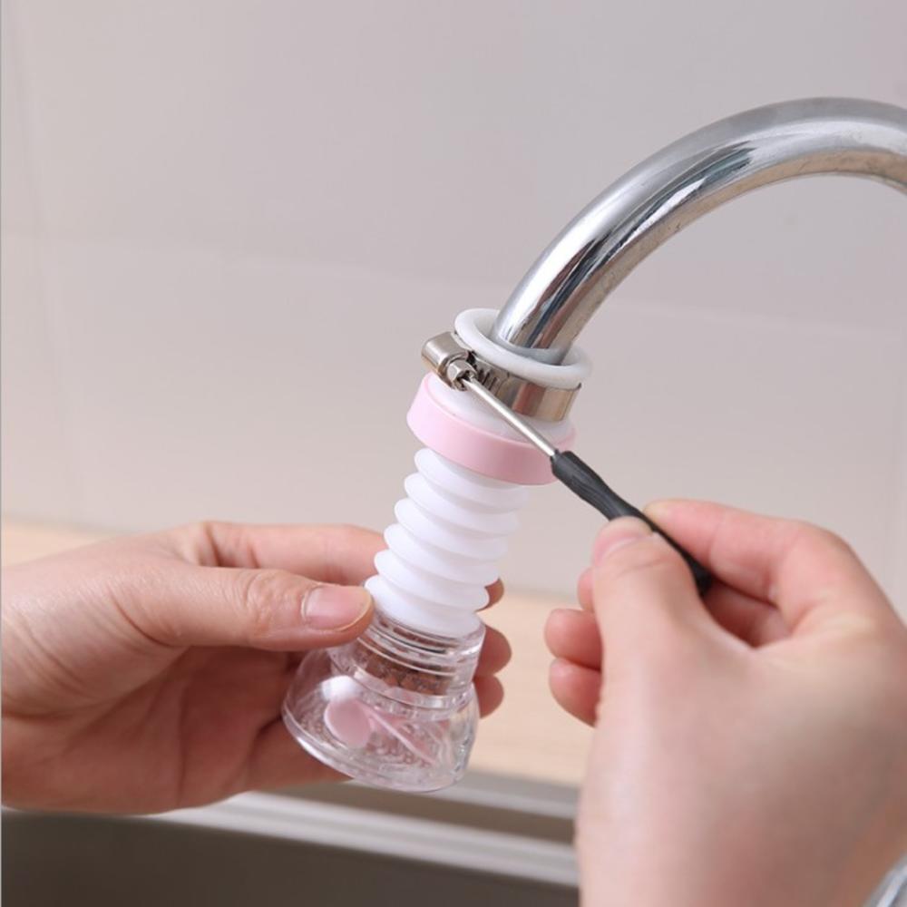 Purificador de agua retráctil giratorio de ducha de agua para ahorro de agua para el hogar con compartimento de piedra Maifan con filtro de presión Sp