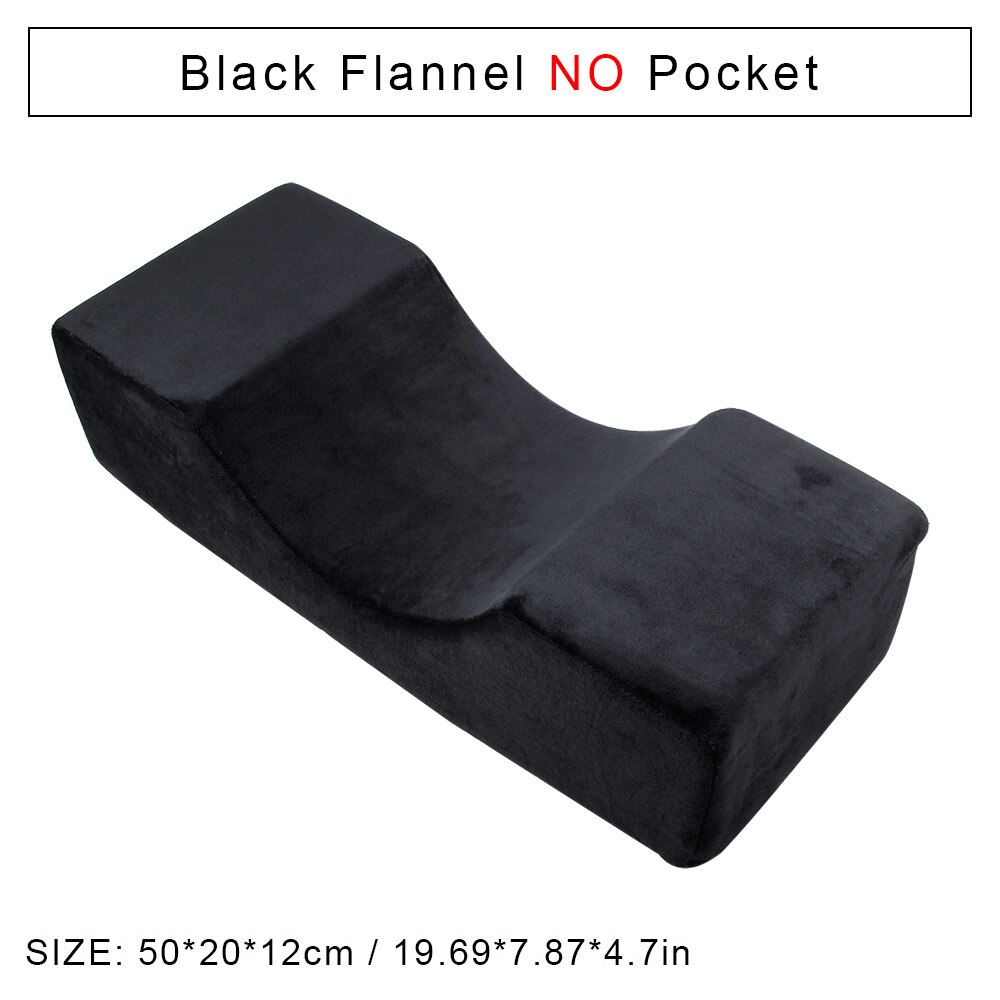 Memory Foam Lash Pillow Shelf Set Soft Grafting For Eyelash Extension Pillow Ergonomic Acrylic Neck Support Makeup: Black No Pocket