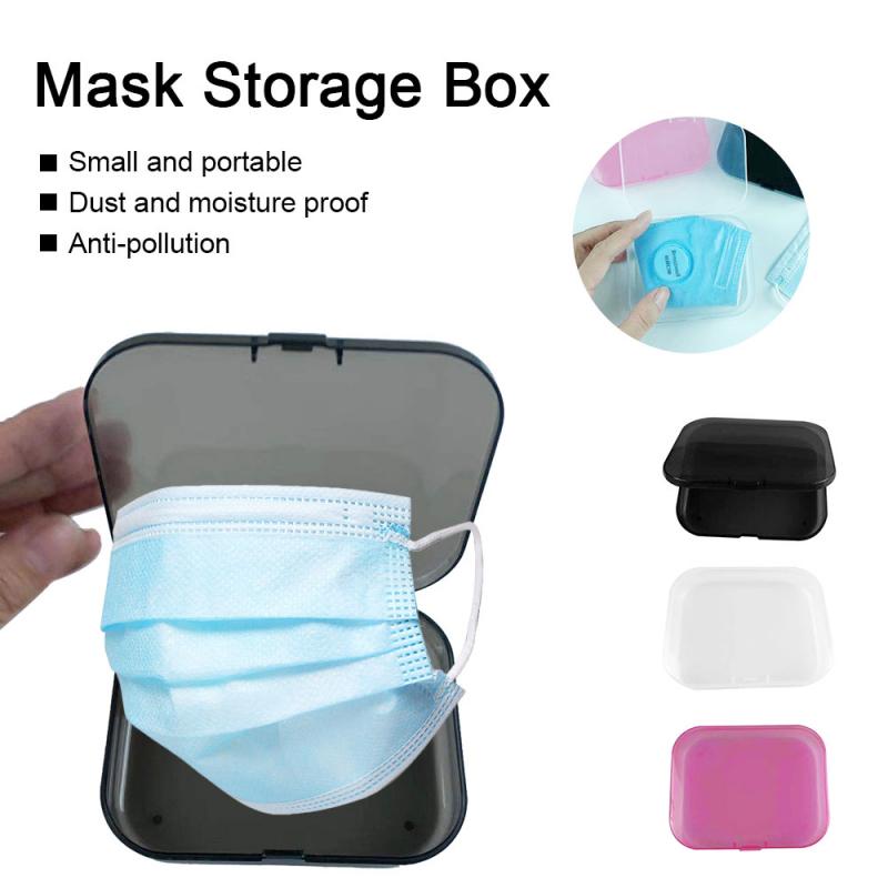 Square Small Mask Storage Box Compact and Easy to Carry on The Palm Plastic Box for Temporary Storage of Oronasal Mask