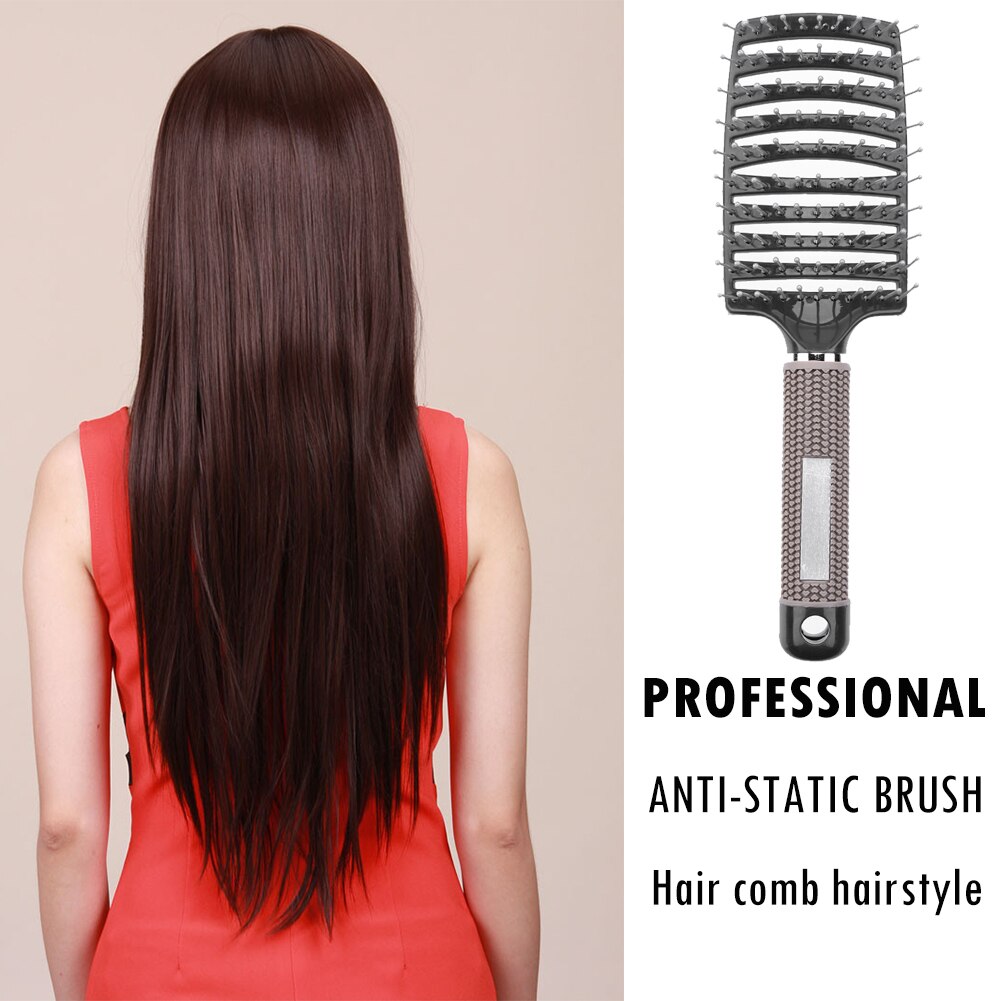 Pelo cepillo de pelo peine para masaje del cuero cabelludo de cerdas de Nylon mojado rizado desenredar el cabello de las mujeres cepillo para el pelo para cabello salón de peluquería herramienta de peluquería