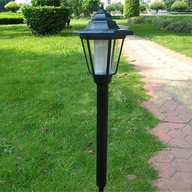 Mount Solar Power LED Garden Fence Outdoor Lamp Light White Way Landscape 60mAH Useful
