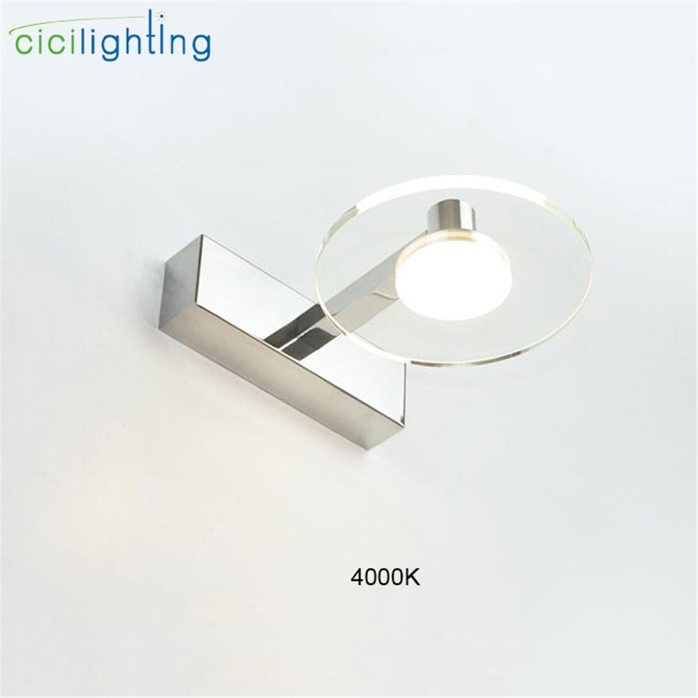 5W LED Crystal Vanity Wall lamp Stainless Steel Adjustable LED bathroom mirror lights Vanity toilet led wall lighting: 4000K
