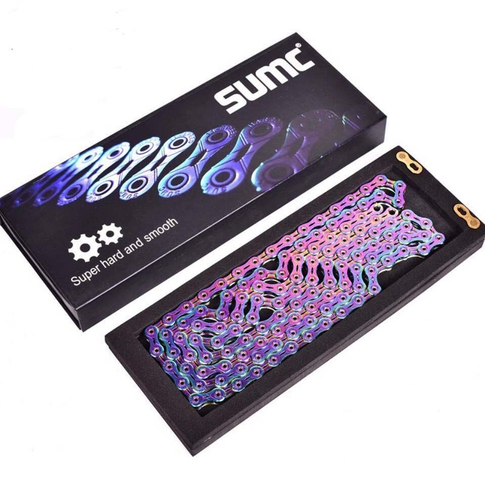 Bicycle chain Rainbow SUMC mountain bike road bike shifting chain 11 12 speed for M8000 M6000 M9100 M610 with missinglink