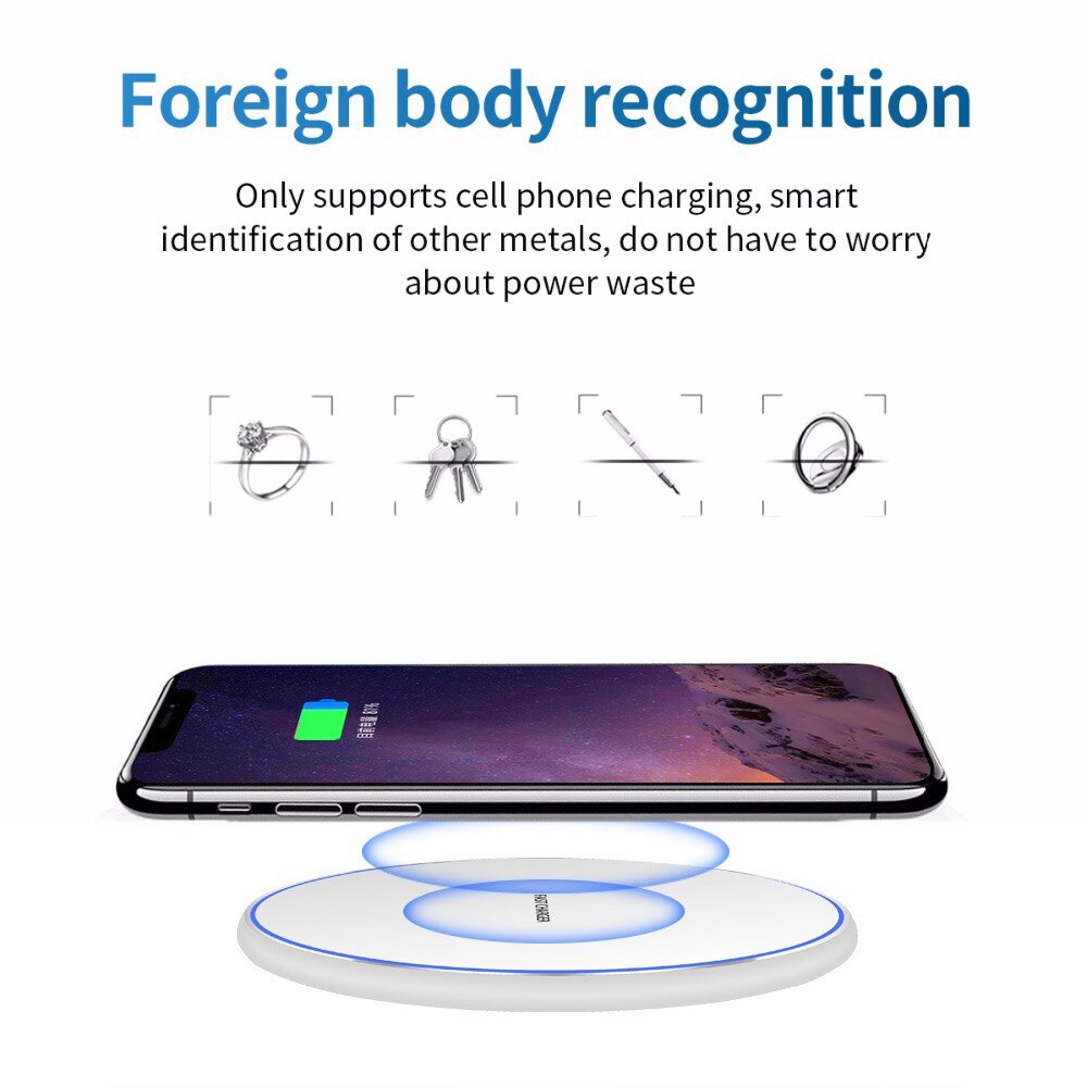 10W Fast Wireless Charger For iPhone X/XS Max XR 8 Plus for Samsung Xiaomi Huawei phone charger wireless