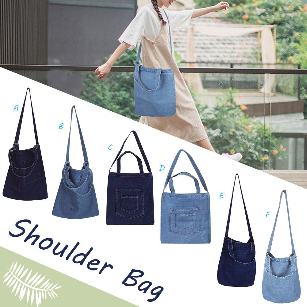Vrouwen Handtassen Messenger Canvas Tas Modieuze Denim Jean Art Winkelen Mummy Schouder Messenger Blues Crossbody Tas bolsaszakken