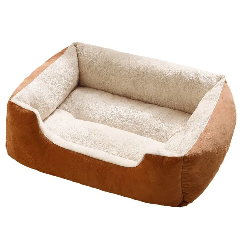 Dessin animé animal de compagnie doux chien lit maison hiver réchauffement grande maison pour chien chat nid lit pour animaux de compagnie chien matelas fournitures pour animaux de compagnie