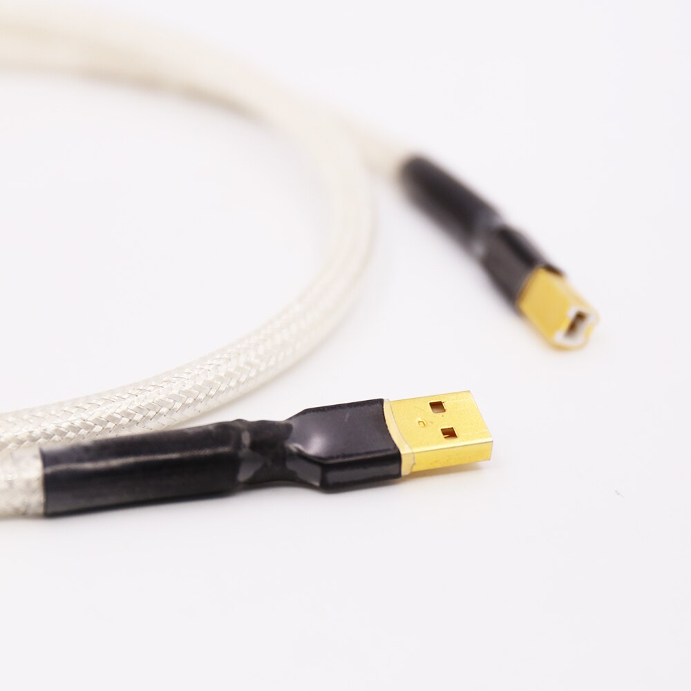 Hi-End Verzilverd USB Audio Kabel Data USB Kabel USB HIFI Kabel A-B USB Kabel