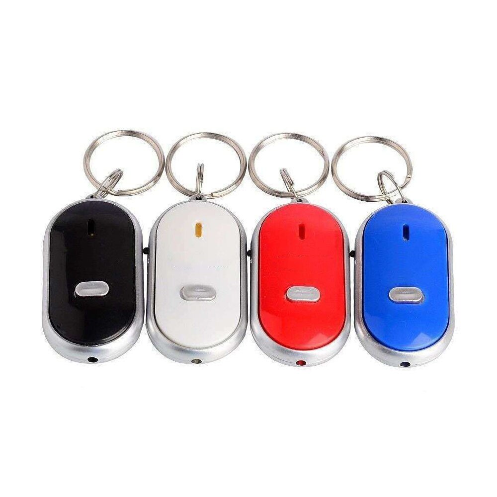 kebidu Mini Portable Sound Control Lost Key Finder Locator Keychain LED Light Torch Whistle Key Finder