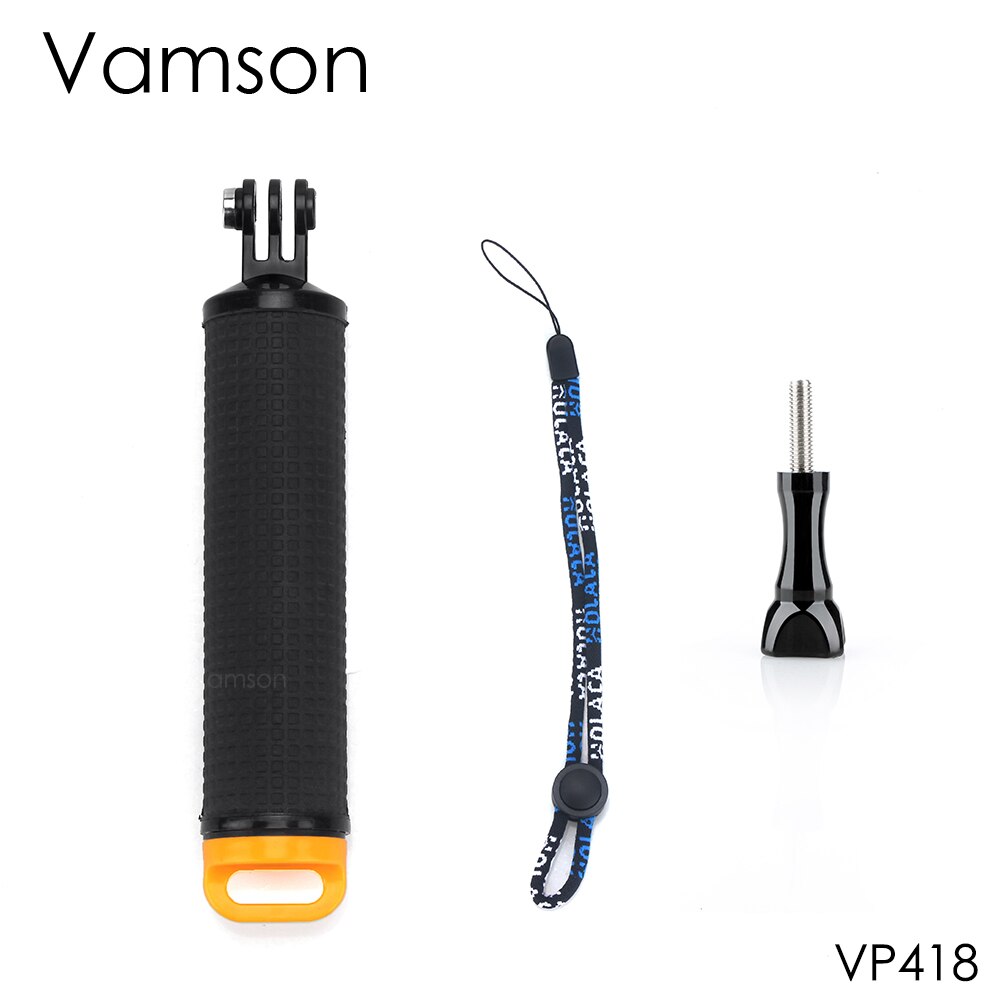 Vamson-empuñadura flotante para Go Pro Hero 10, 9, 8, 7, 6, 5, 4, negra, resistente al agua, para deportes acuáticos, para DJI Action, Yi 4K, GoPro 10, VP418: VP418
