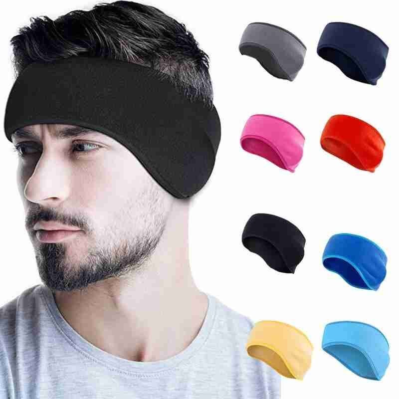 Diadema elástica deportiva para correr, orejeras, resistente al viento, banda para el pelo de lana cálida, para correr al aire libre, esquiar