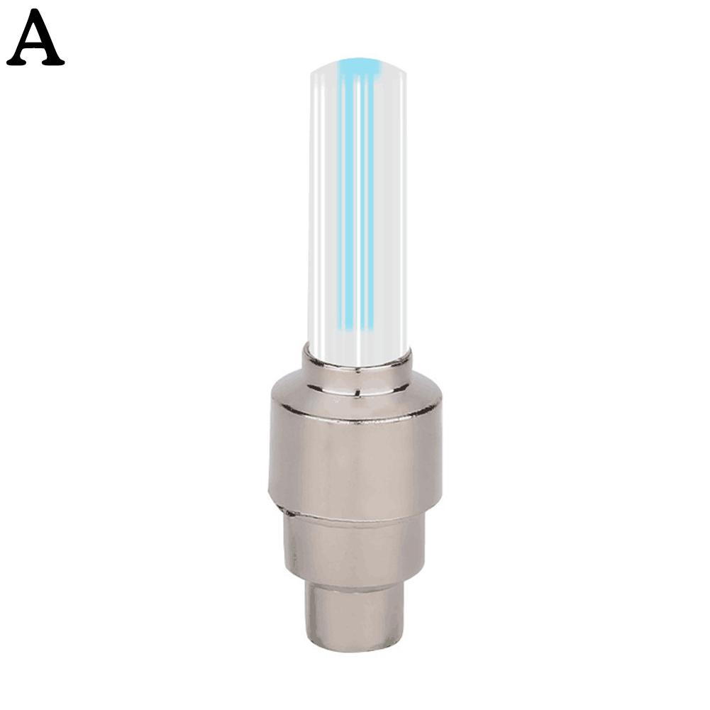 2 pièces néon vélo rayons lumières vélo lumière LED pneu Valve bouchon lampe de poche roue rayon léger voiture moto accessoires: Rose