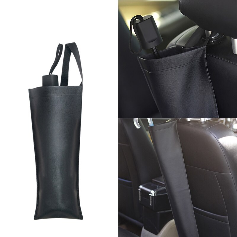 Universele Synthetische Lederen Autostoel Terug Paraplu Opbergtas Houder Auto Opruimen Accessoires Trunk Organizer Voor Paraplu