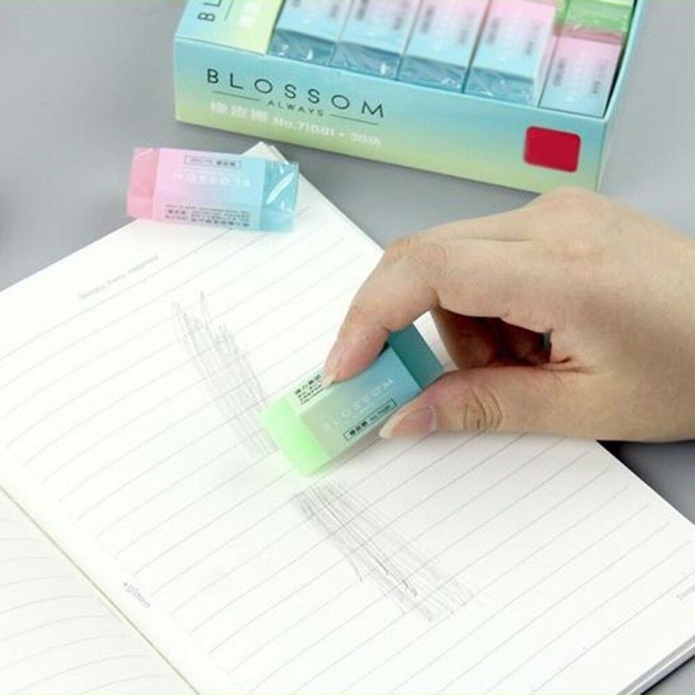 Novo 1pc borrachas de borracha colorida durável flexível lápis borracha estudantes artigos de papelaria material escolar para crianças