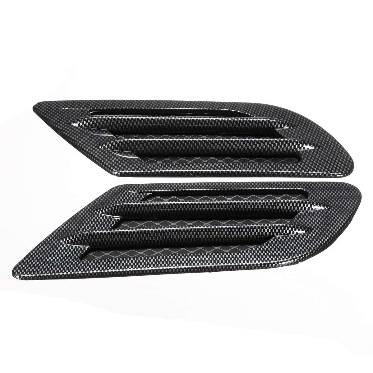 Bil deksel deksel karbonfiber luftinntak flyt side -fender ventilasjonshette scoop klistremerke