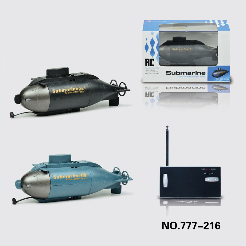 Mini wireless remote control submarine Diving Floating 40MHz Remote Radio Control Boats Model Toy Fish Torpedo Kids Water Toys: blue