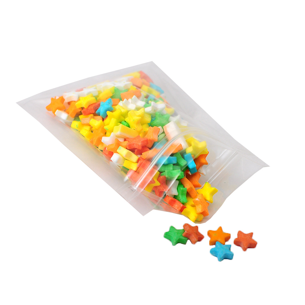 100 stuks transparante plastic zakjes met ritssluiting, herbruikbare hersluitbare plastic zakjes voor snoepjes, koekjes en gedroogd voedsel.