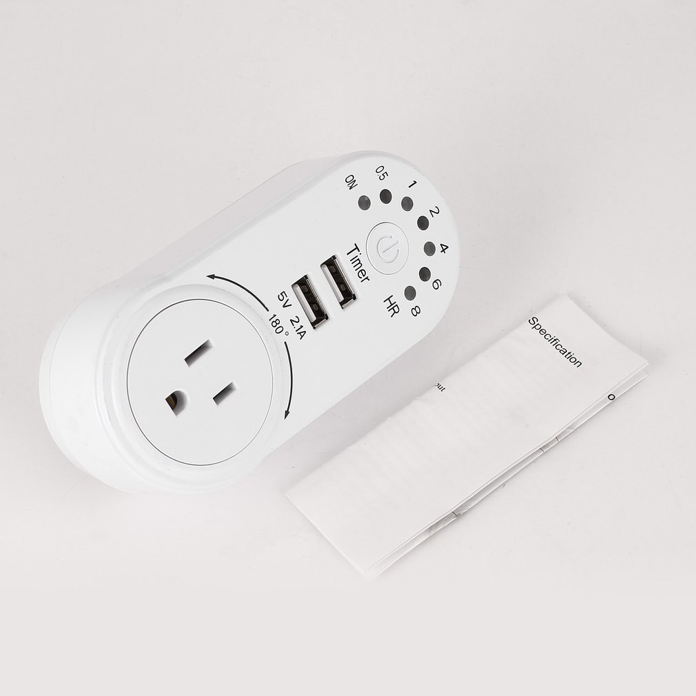 220V Timer Switch Mini USB 5V 2.1A Adapter Socket Outlet Plug-in Countdown Energy Saving Electronic Time Controller